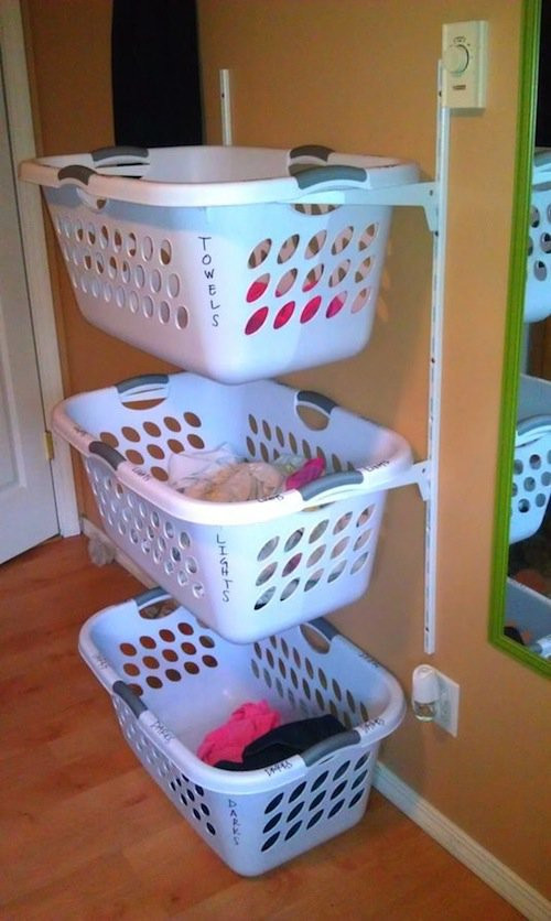 Laundry Basket Organizer DIY
 15 Awesome Storage Solutions Every Home Needs Part 1