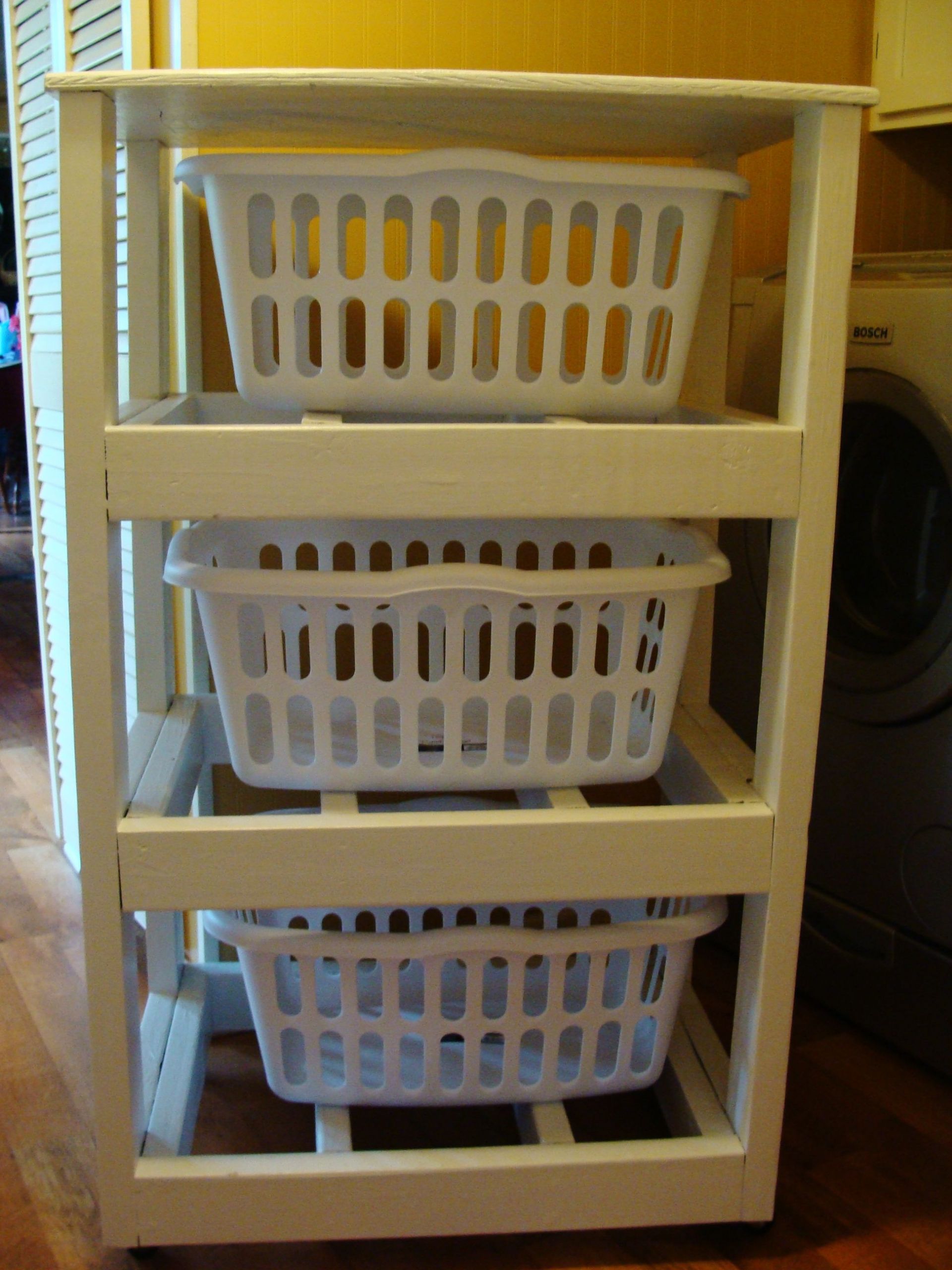 Laundry Basket Rack DIY
 Laundry Basket rack Home Things