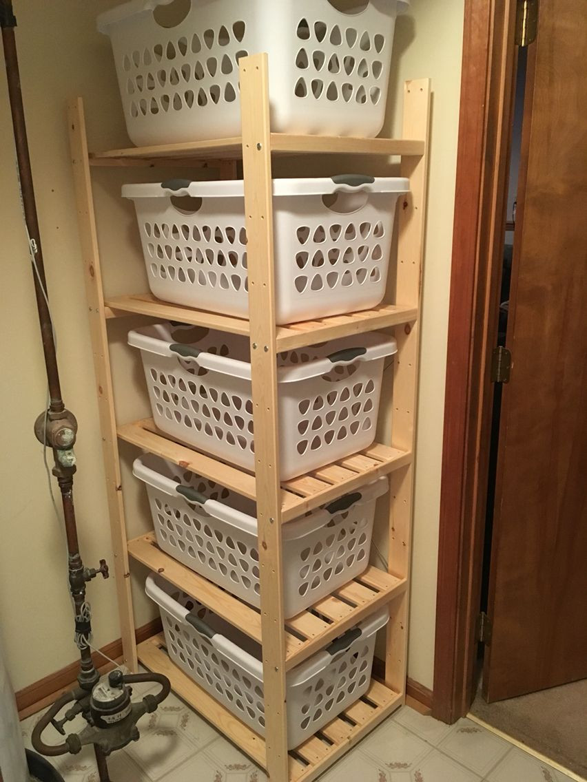 Laundry Basket Rack DIY
 So I really wanted a better way to sort my laundry but