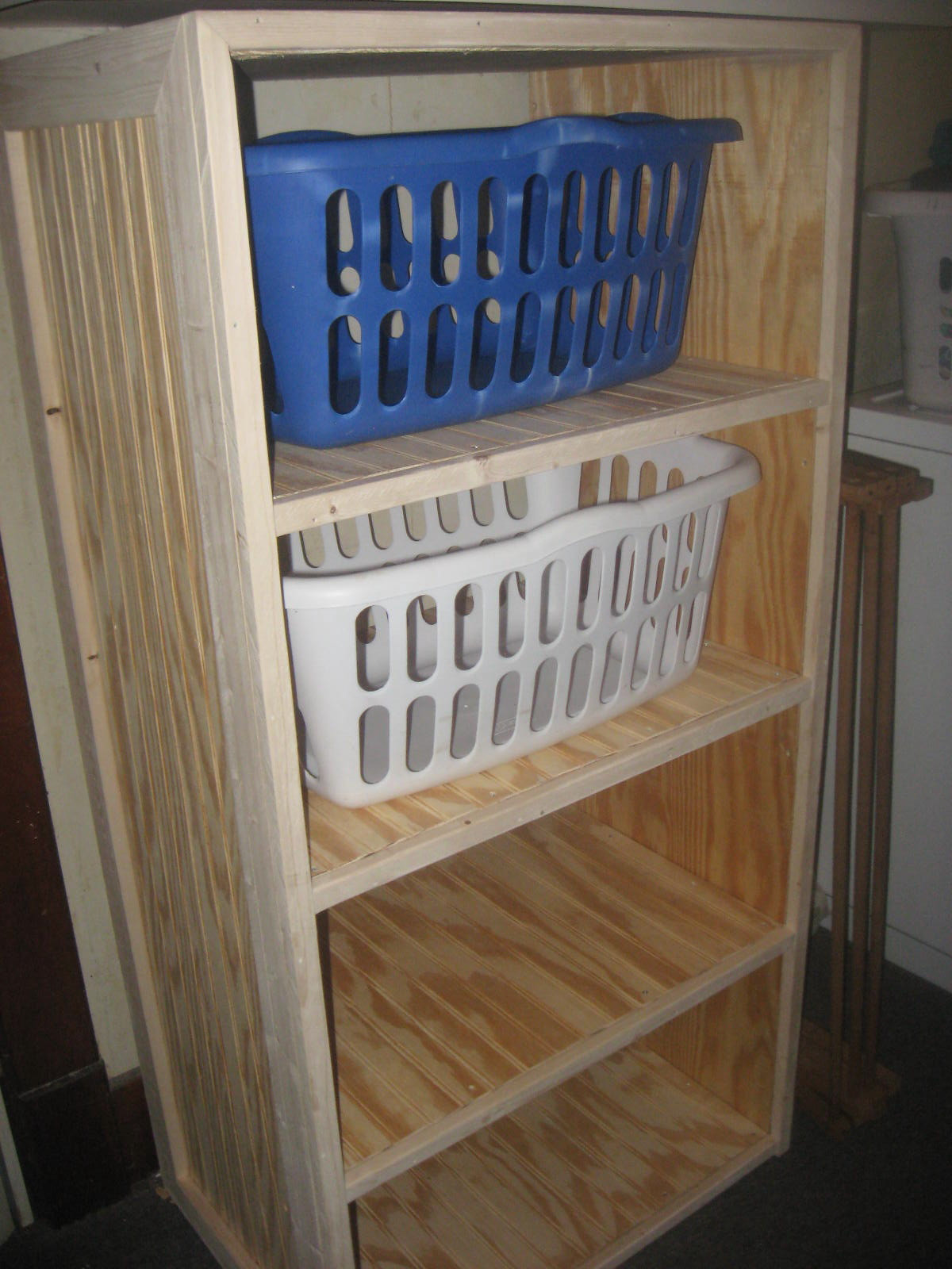 Laundry Basket Rack DIY
 DIY Laundry Basket Dresser Frugal and Easy Thifty Sue