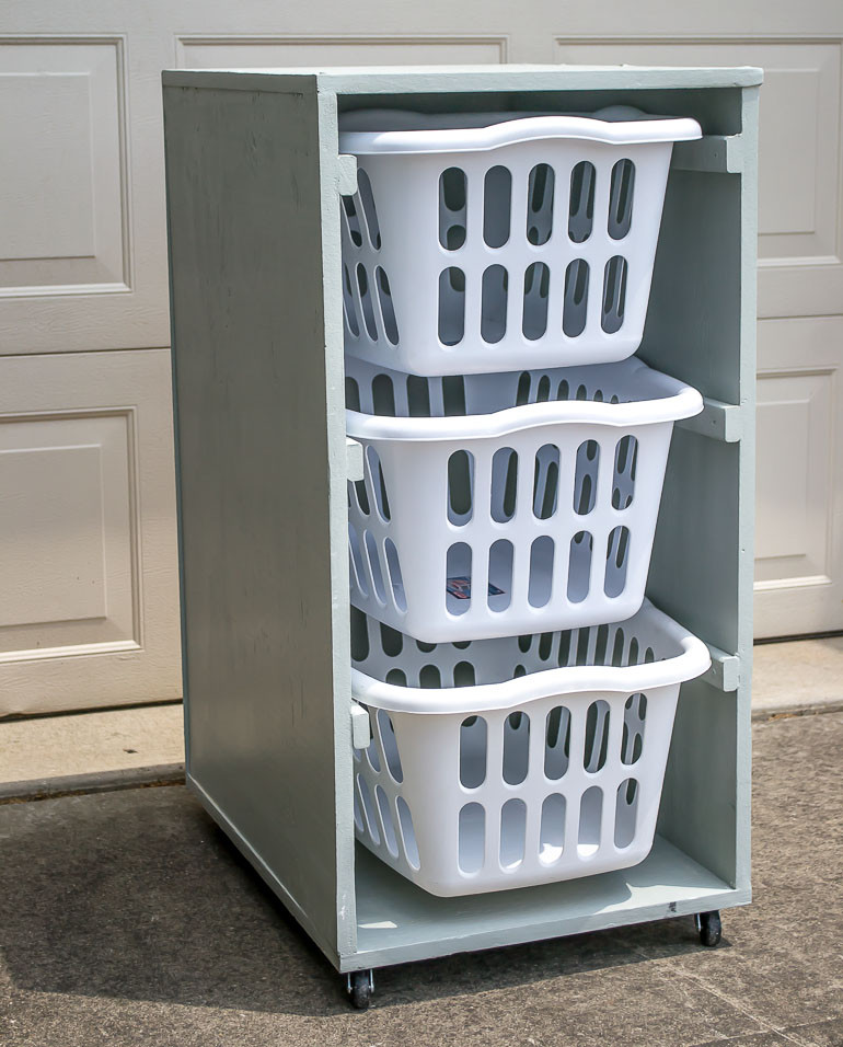 Laundry Basket Rack DIY
 12 Clever Laundry Room Storage Ideas