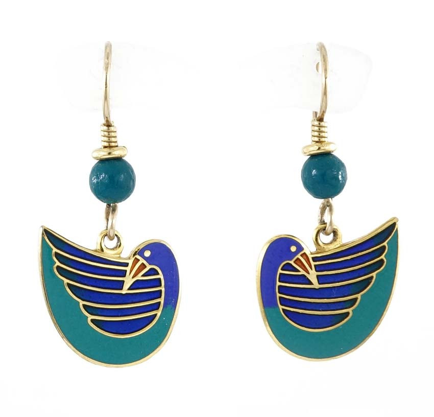 Laurel Burch Earrings
 Laurel Burch Dangling Blue Bird Earrings Vintage