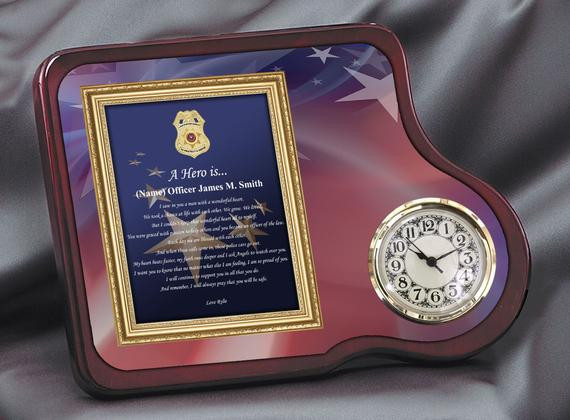 Law Enforcement Police Academy Graduation Gift Ideas
 Law Enforcement Clock Police Academy Gift Mahogany