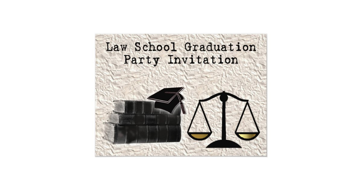 Law School Graduation Party Ideas
 Law School Graduation Party Invitation scales book