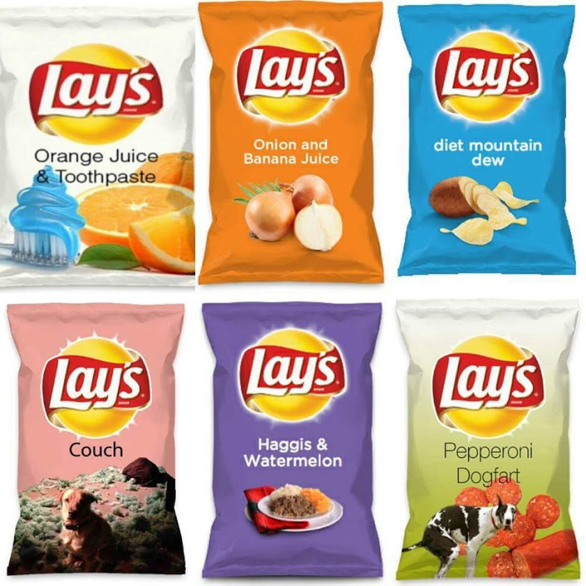 Lays Potato Chips Flavors
 New Flavors for Lay s Potato Chips funny
