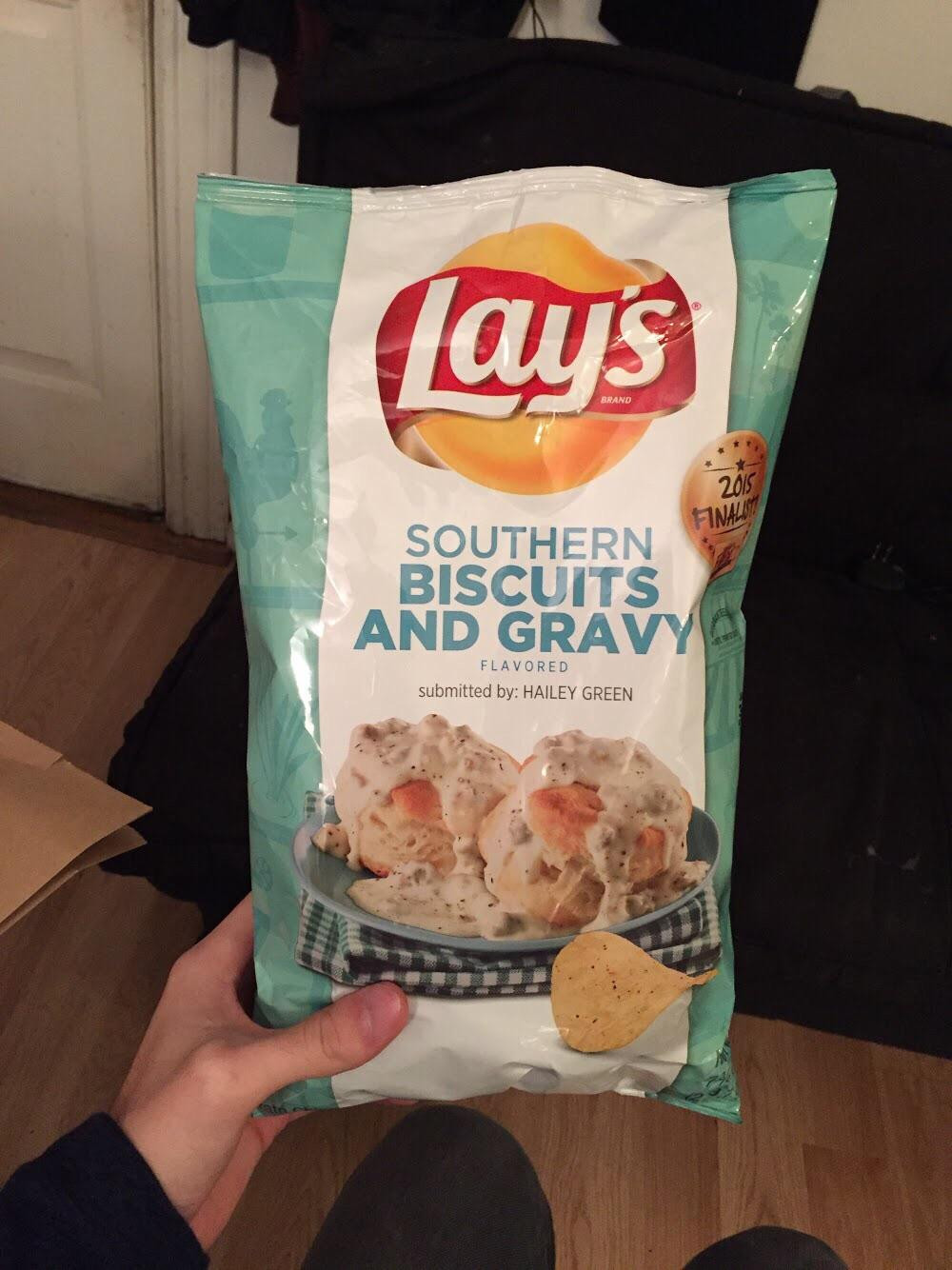 Lays Southern Biscuit And Gravy
 Bought a bag of Southern Biscuits and Gravy flavored Lays
