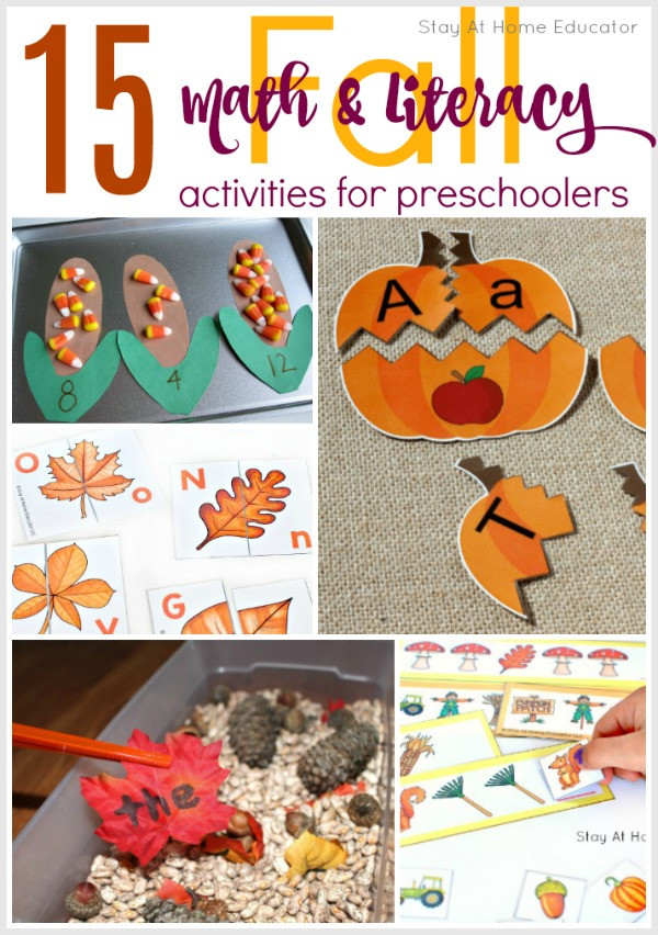 Learning Crafts For Preschoolers
 15 Fall Literacy and Math Centers for Preschoolers Stay