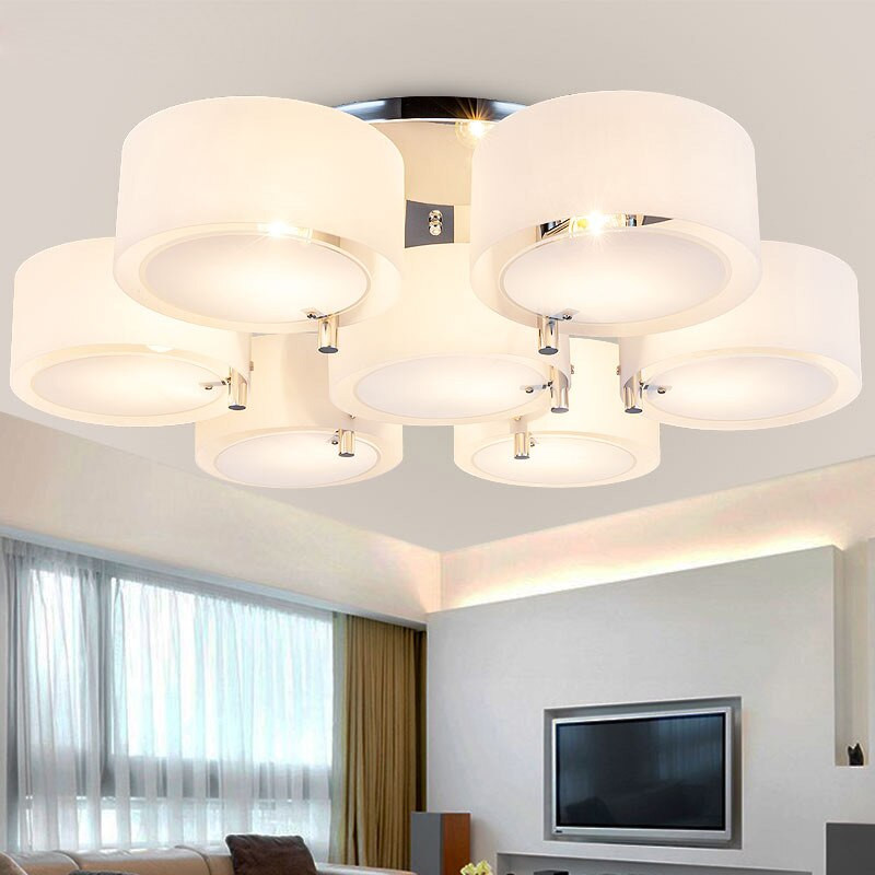Led Kitchen Ceiling Light Fixtures
 Modern LED Ceiling Lamp Acrylic Round Chandelier Kitchen