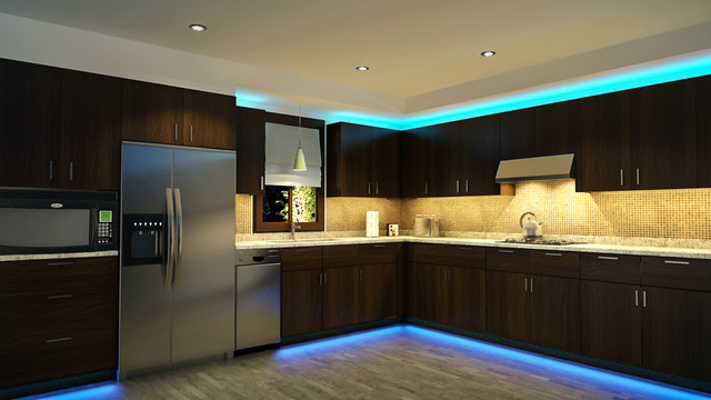 Led Light Kitchen
 LED Kitchen Cabinet and Toe Kick Lighting Contemporary