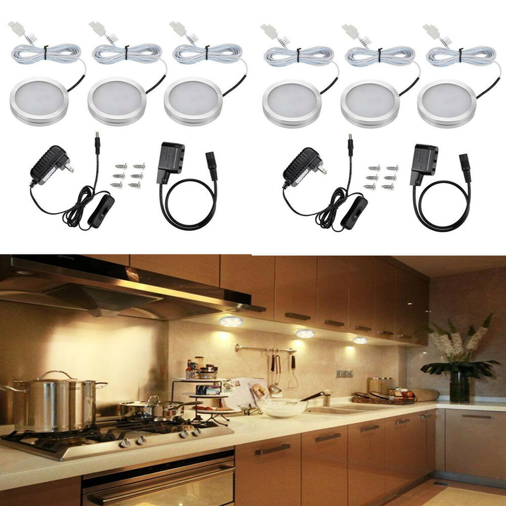 Led Lighting Under Cabinet Kitchen
 6pcs Kitchen Counter Under Cabinet Warm White LED Light