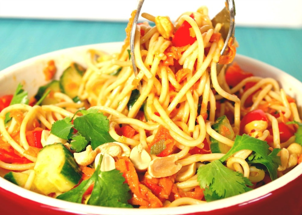 Leftover Spaghetti Noodles
 Easy Vegan Peanut Pasta Salad
