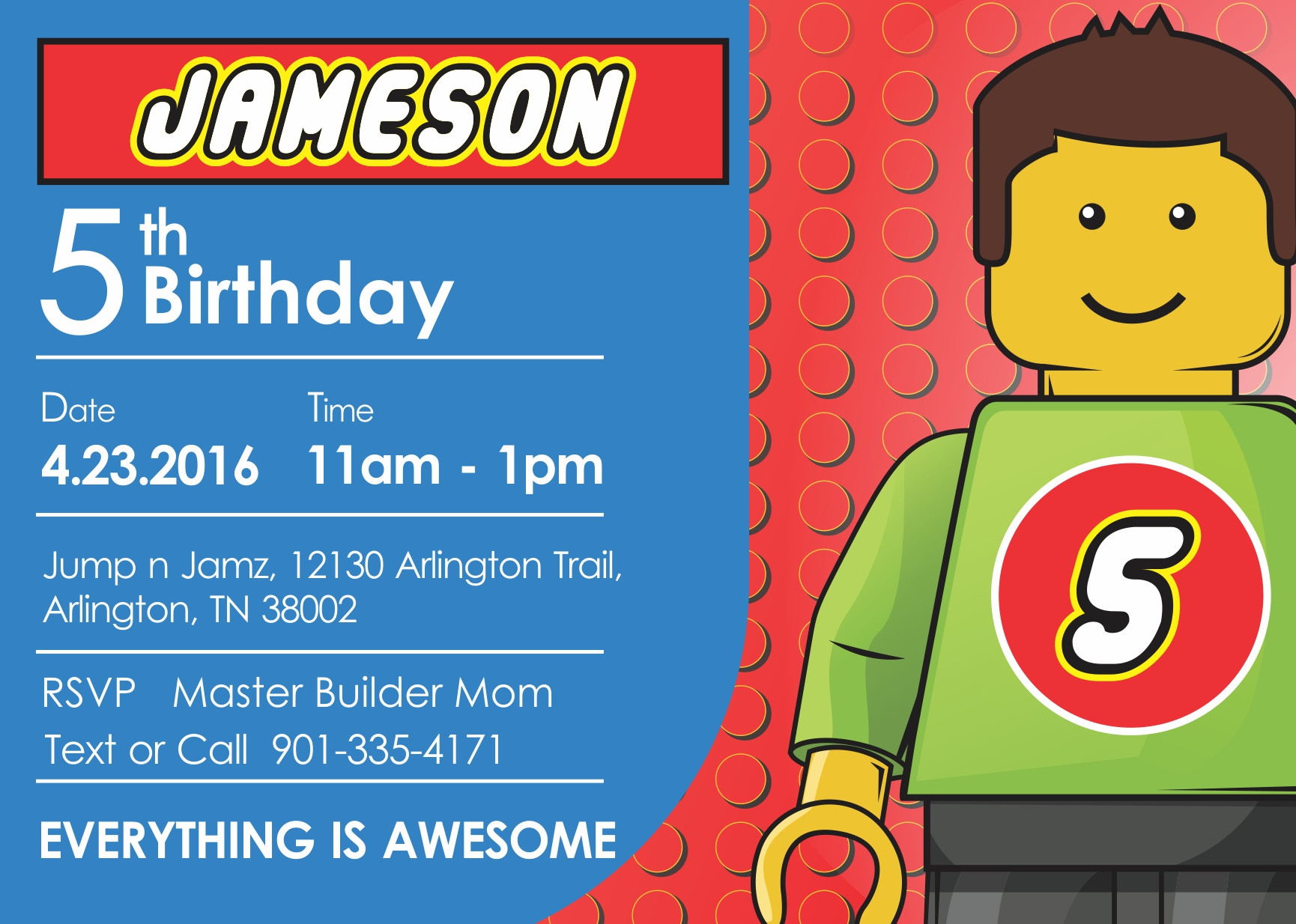 Lego Birthday Party Invitations
 FREE Lego Birthday Invitations – FREE Printable Birthday