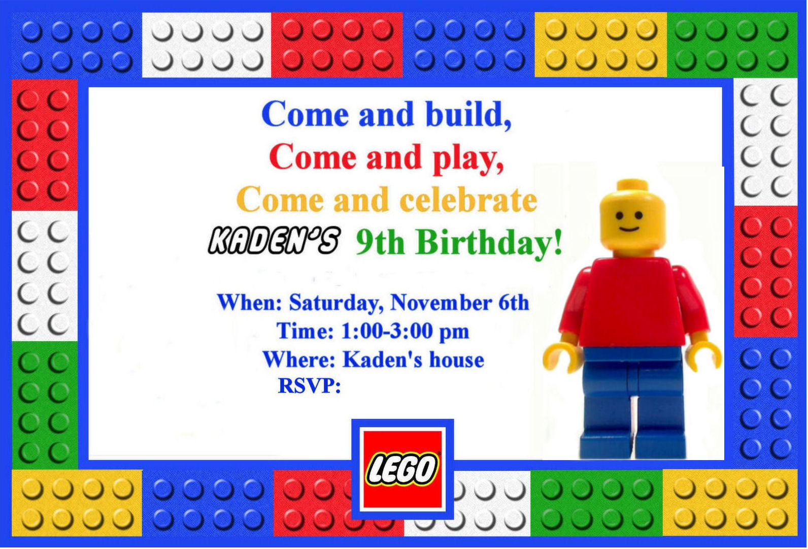 Lego Birthday Party Invitations
 Let s Panic Lego Birthday Party