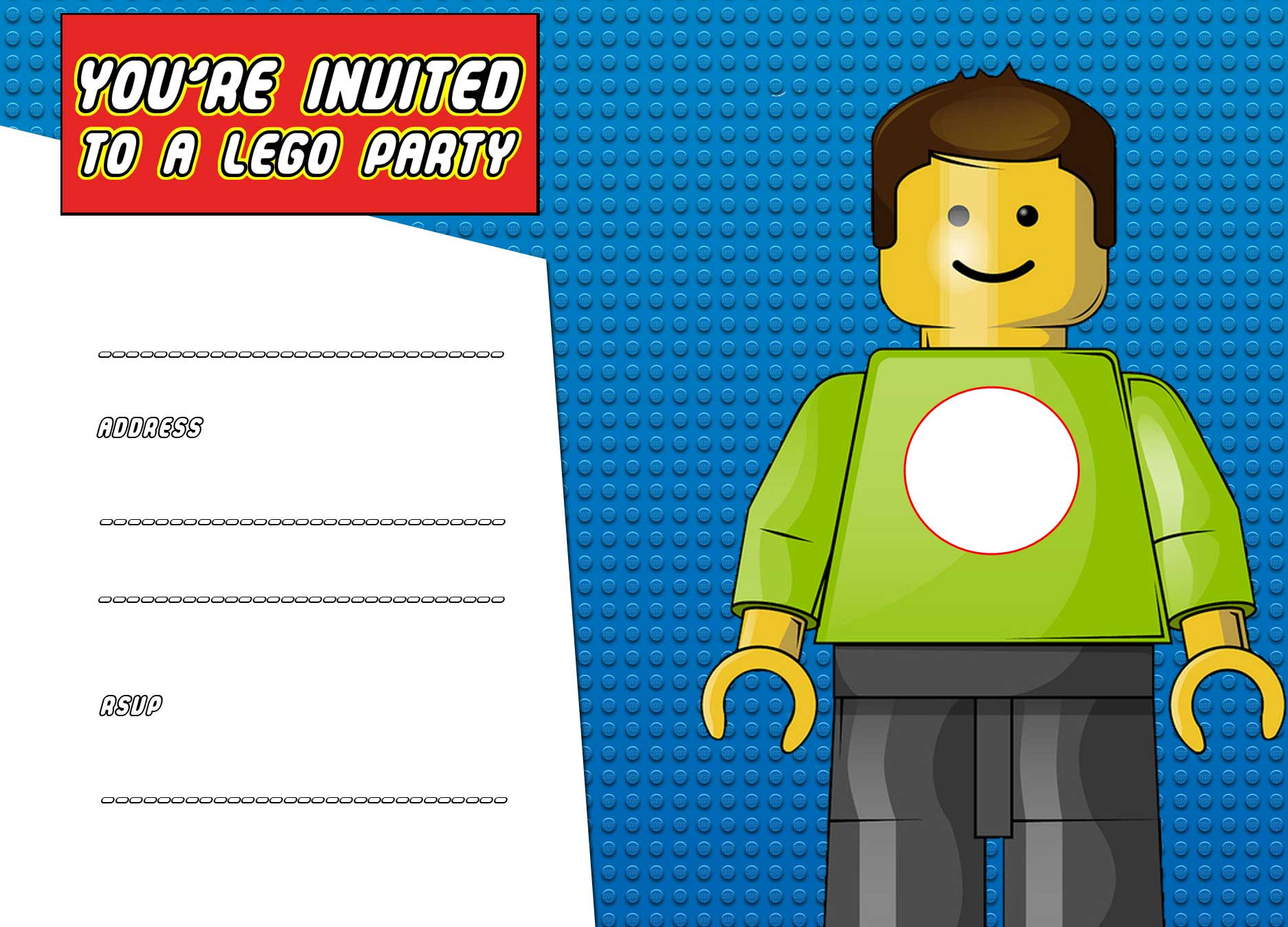 Lego Birthday Party Invitations
 FREE Printable LEGO Birthday Invitation Template – FREE