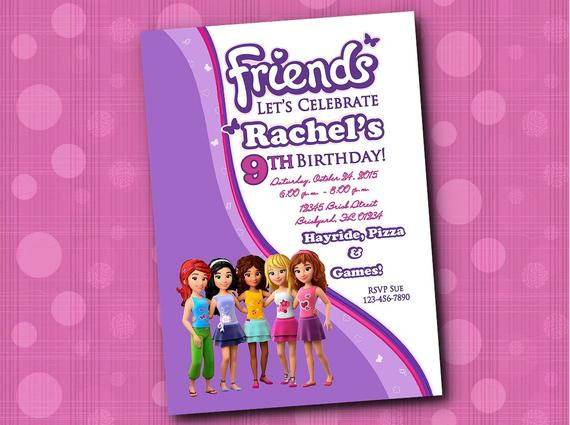 Lego Friends Birthday Invitations
 Lego Friends Inspired Birthday Invitation by ParchmentSkies