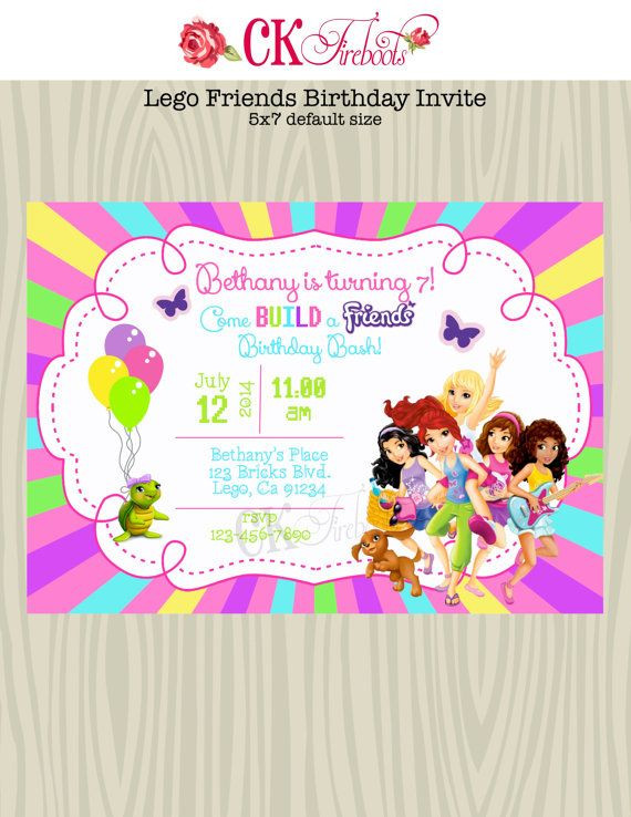 Lego Friends Birthday Invitations
 17 Best images about Victoria s Lego Friends Party on
