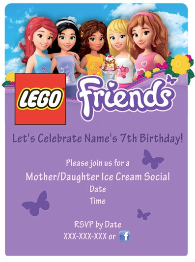 Lego Friends Birthday Invitations
 LEGO Friends Inspire Girls Globally LEGO Friends Birthday