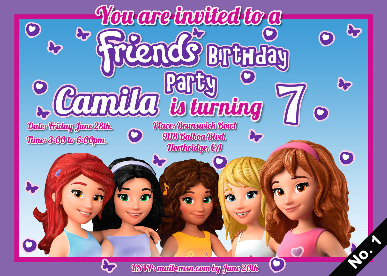 Lego Friends Birthday Invitations
 Lego friends birthday invitationno1