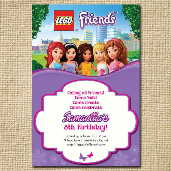 Lego Friends Birthday Invitations
 Lego Friends Birthday Invitation Lego Birthday by