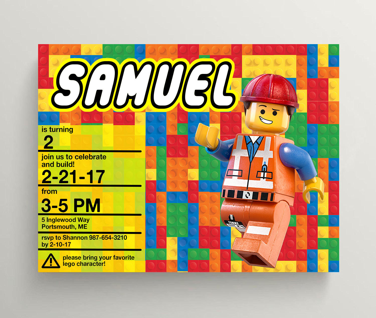 Lego Movie Birthday Invitations
 Lego Invitation Lego Birthday Invitation Lego Movie by