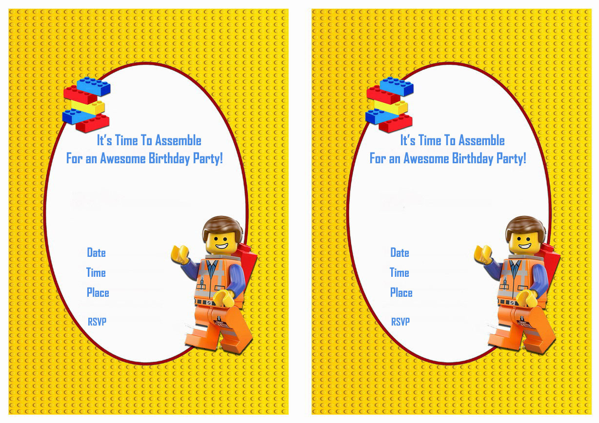 Lego Movie Birthday Invitations
 The Lego Movie Birthday Invitations