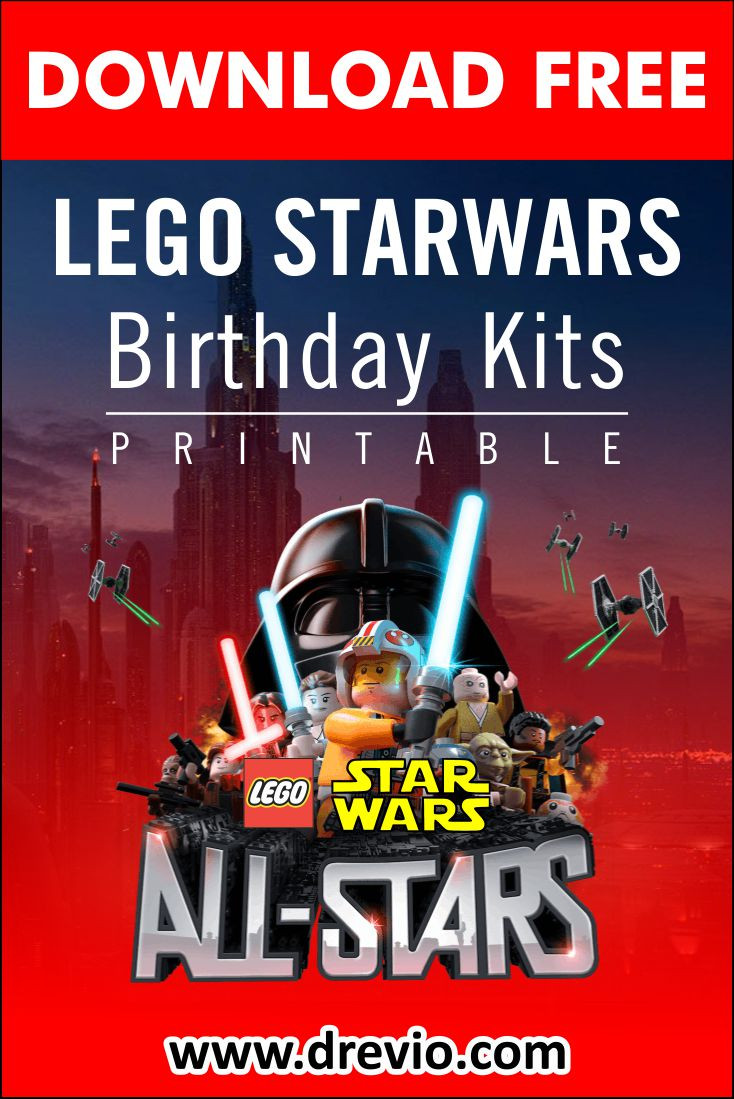 Lego Star Wars Birthday Party
 FREE PRINTABLE LEGO Star Wars Birthday Party Kits