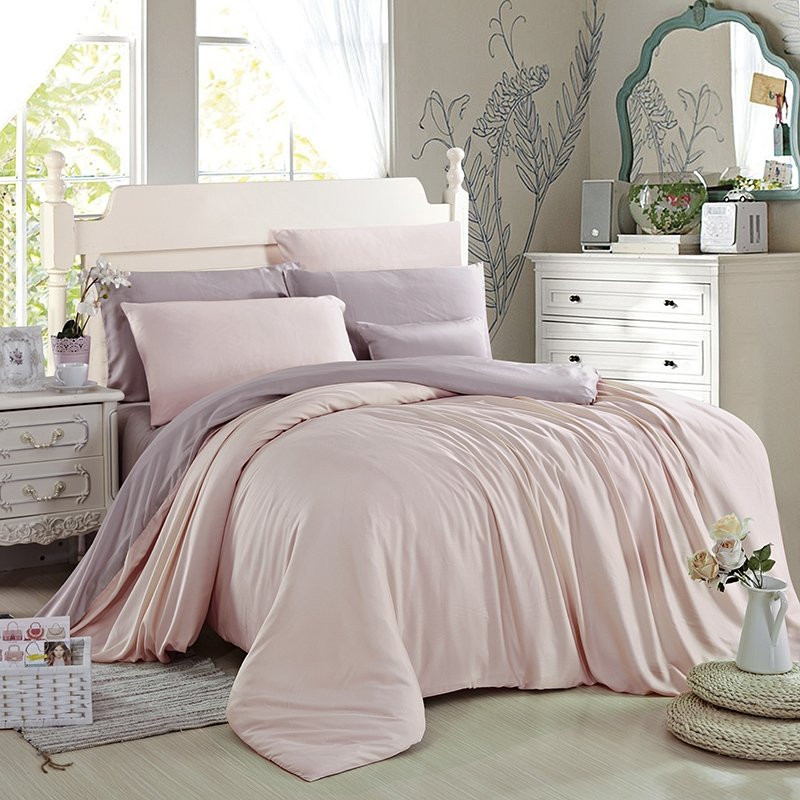 Light Colored Bedroom Sets
 Light Pink and Thistle Pure Colored Luxury Simply Chic