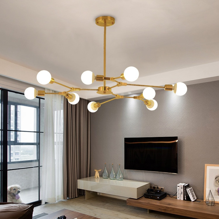 Light Fixture Living Room
 Modern Art Tree Branch Pendant Lamp Black Gold Suspension