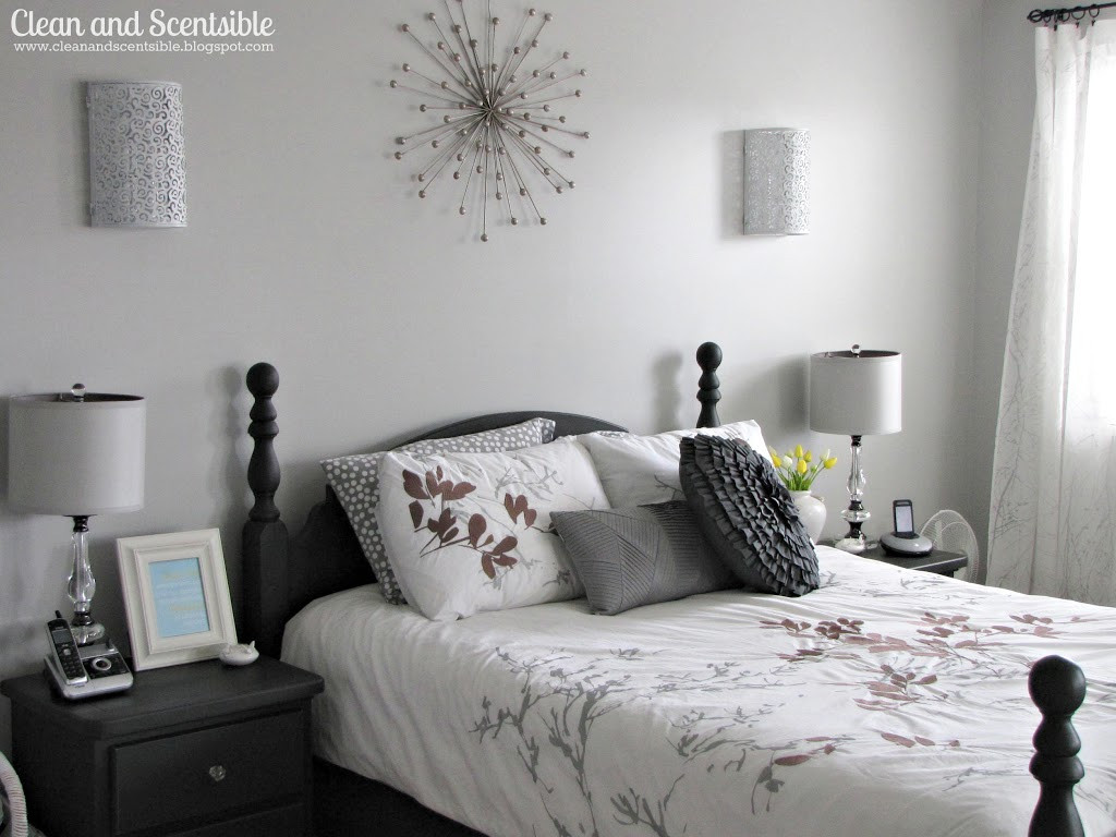 Light Grey Bedroom Walls
 Master Bedroom Makeover Clean and Scentsible