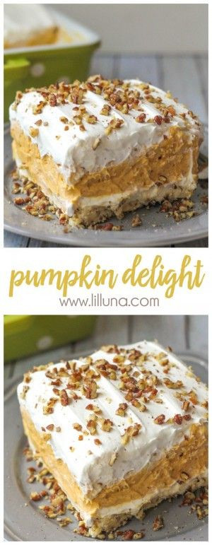 Light Thanksgiving Desserts
 Pumpkin Delight Recipe