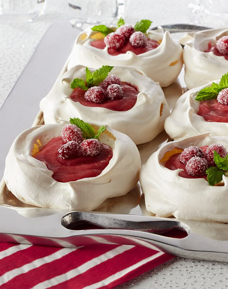 Light Thanksgiving Desserts
 Light and sweet meringues filled with a tart cranberry