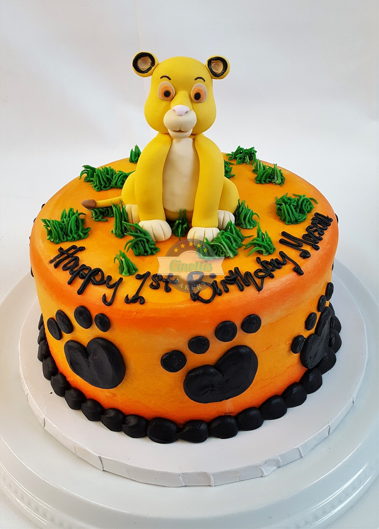Lion Birthday Cake
 Cakes and Cupcakes Cinotti s Bakery