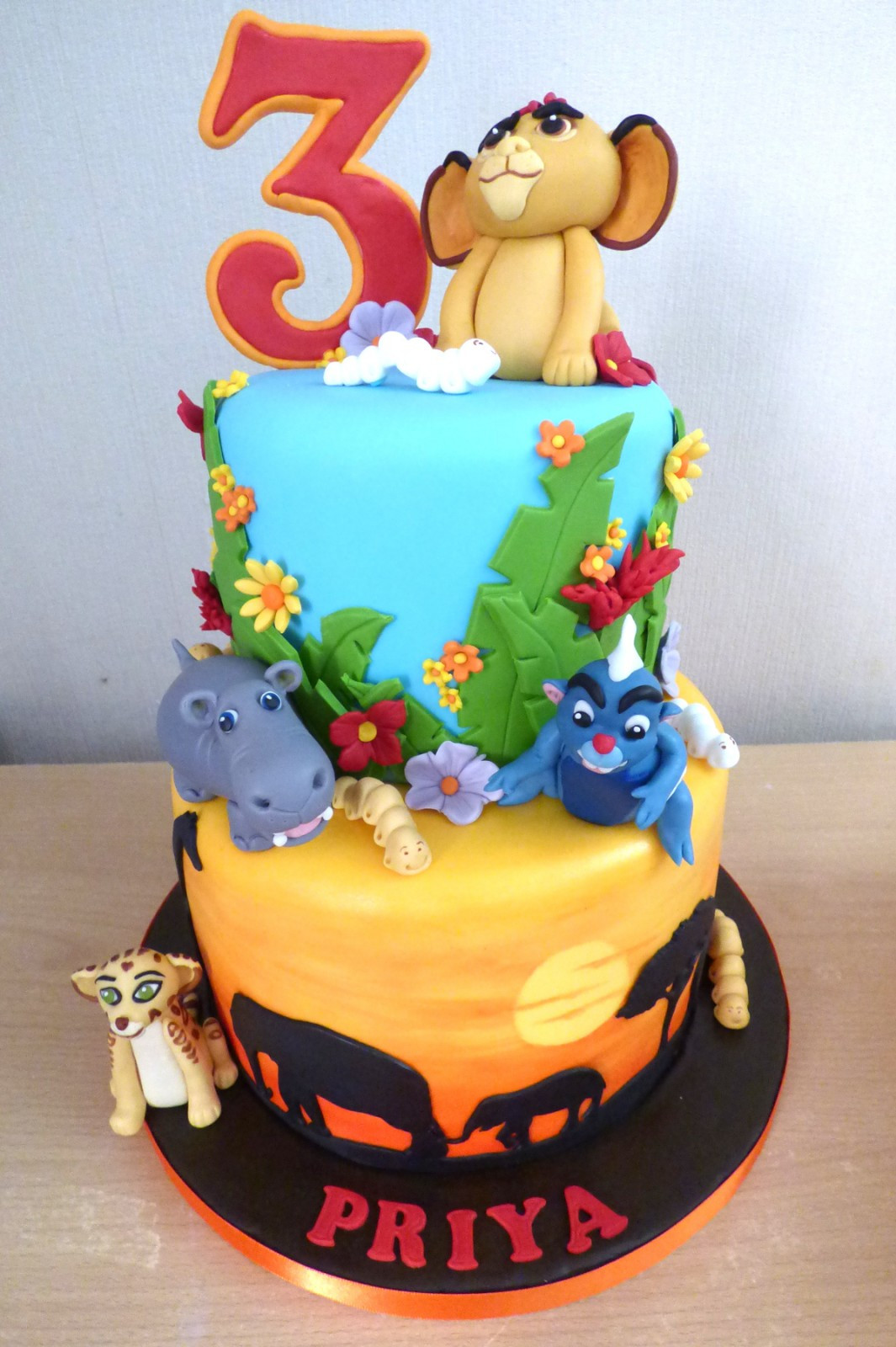 Lion Birthday Cake
 2 Tier Lion Guard Themed Birthday Cake Susie s Cakes