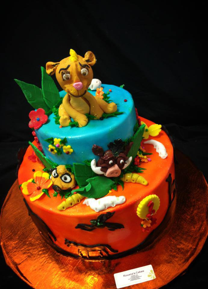 Lion Birthday Cake
 Baking with Roxana s Cakes Lion King Themed Birthday Cake