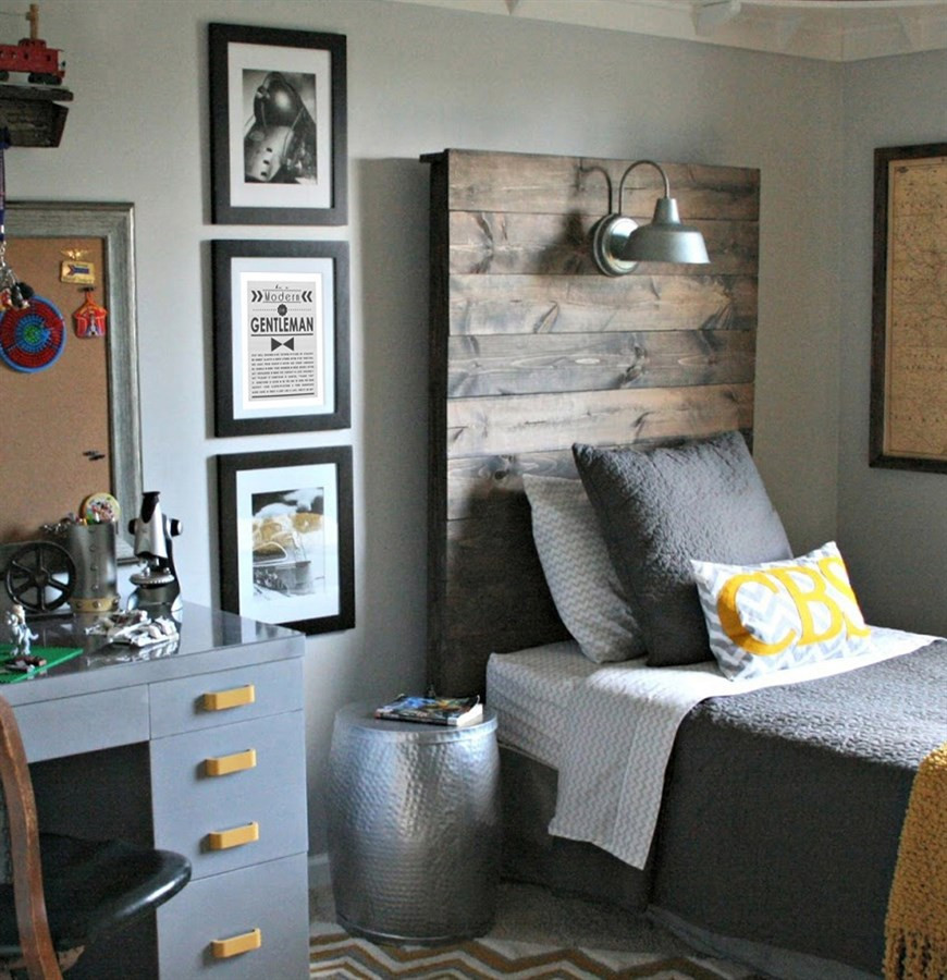 Little Boy Bedroom Ideas
 Love the vintage industrial look of this little boy s