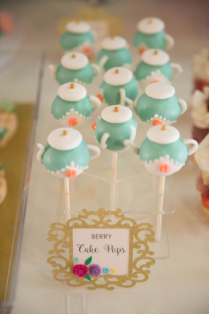 Little Girl Tea Party Ideas
 Love the teapot cake pops at this little girls 1st