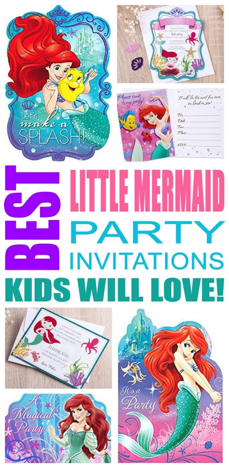 Little Mermaid Party Invitation Ideas
 Best Little Mermaid Party Invitations Kids Will Love With