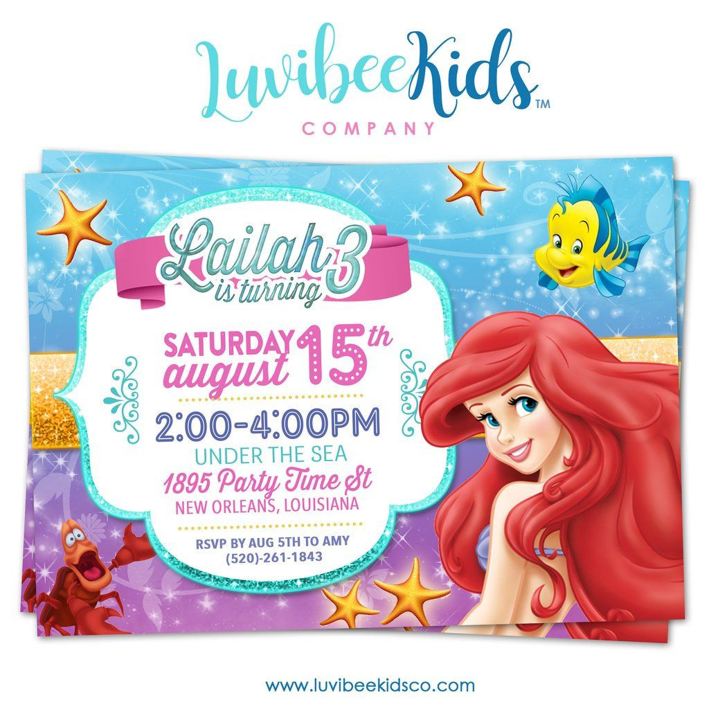 The 20 Best Ideas for Little Mermaid Party Invitation Ideas - Home