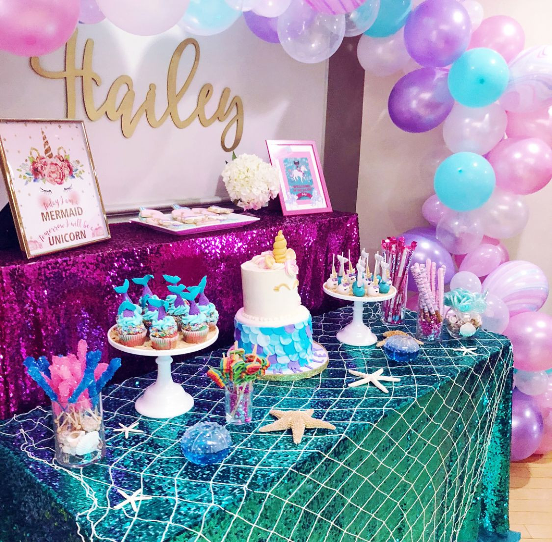 Little Mermaid Theme Party Ideas
 Mermicorn Party Mermaid Party Unicorn Party Magical