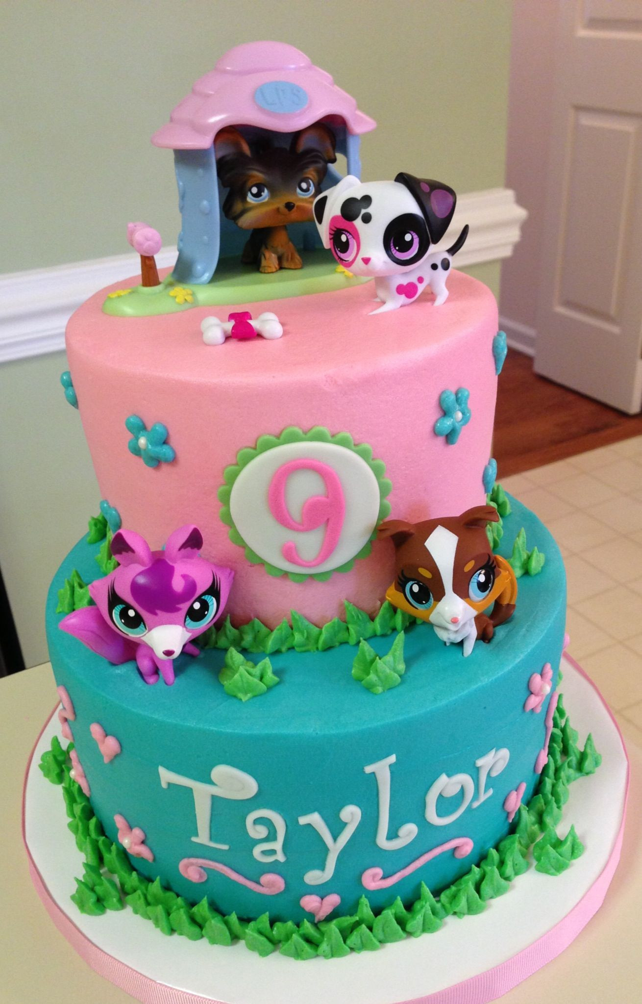 Littlest Pet Shop Birthday Cake
 Littlest Pet Shop buttercream cake with toy figures With