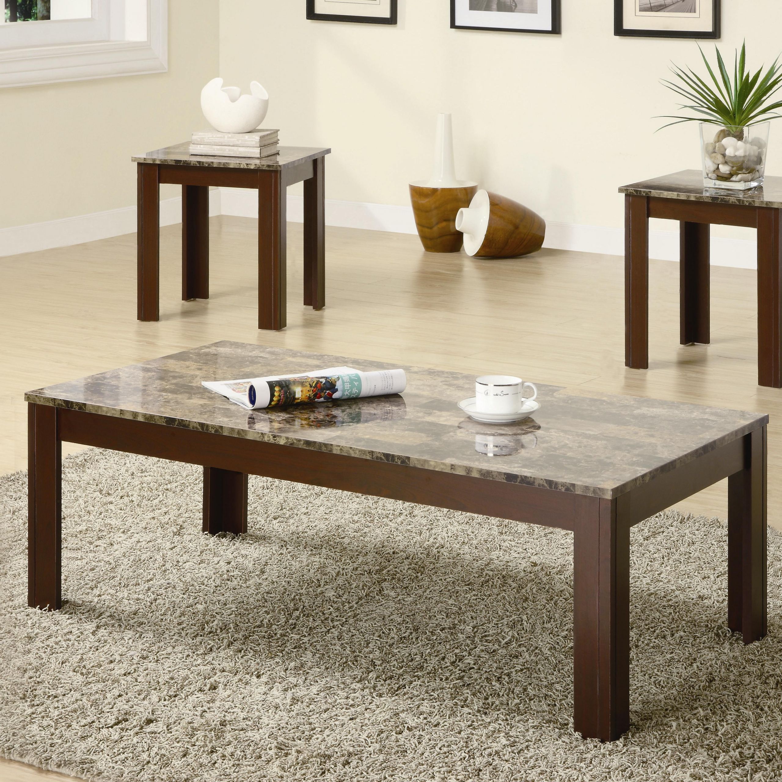 Living Room Coffee Table Sets
 3 Piece Occasional Table Sets Contemporary Cocktail and