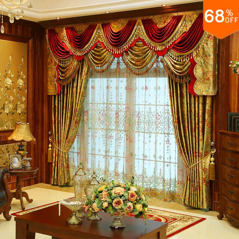 Living Room Curtains With Valance
 Aliexpress Buy luxury curtain for window curtain