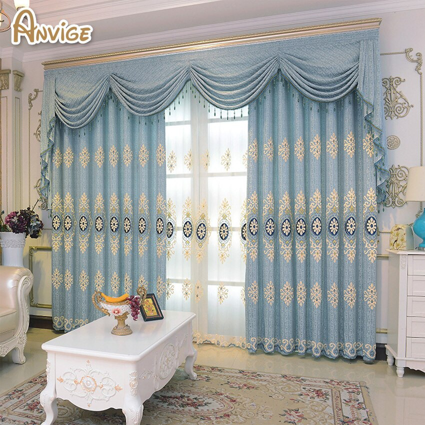Living Room Curtains With Valance
 Luxury Curtain For Bedroom Kitchen Curtains For Living