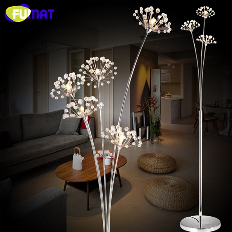 Living Room Light Stand
 FUMAT Crystal Floor Lamp Modern Crystal Floor Light For