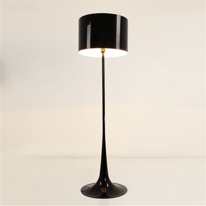 Living Room Light Stand
 H162CM White Black Wrought Iron Floor Lamp Modern Living