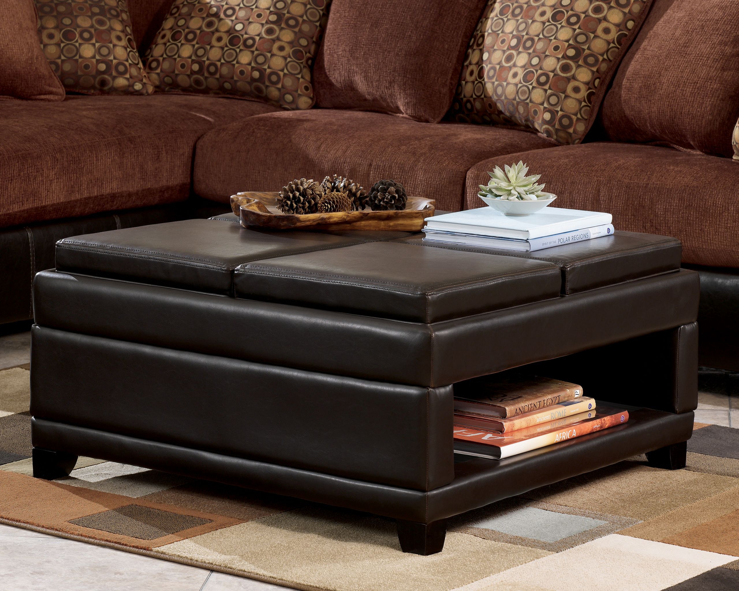 Living Room Ottoman Coffee Table
 Good Softy Coffee Table Ottoman With Amazing Design For