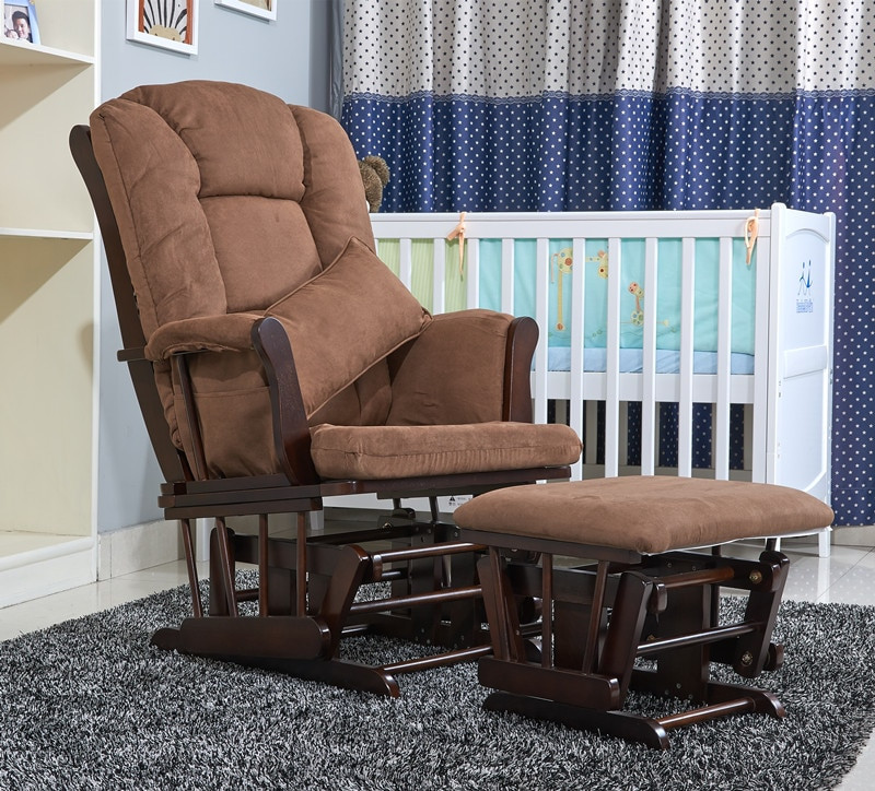 Living Room Rocking Chair
 American Wood Rocking Chair Glider Rocker And Ottoman Set
