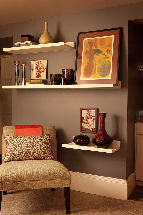 Living Room Shelves Ideas
 Floating shelves – fabulous and functional wall decoration