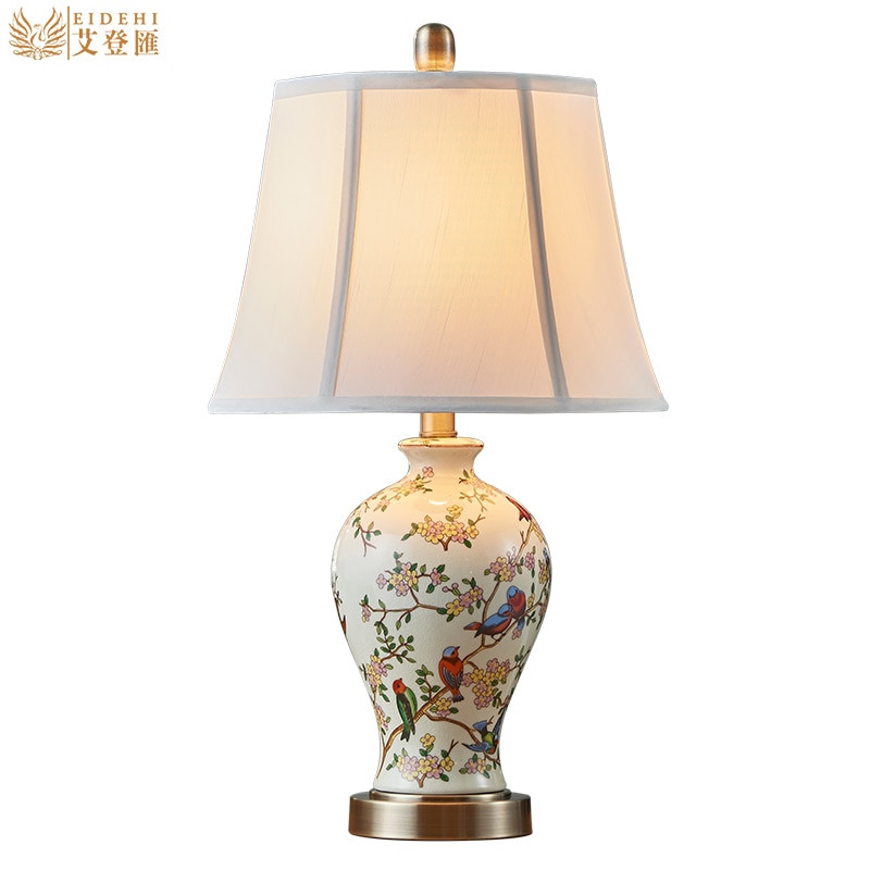 Living Room Table Lamps
 Classical Hand Painted Chinese Ceramic Fabric Led E27