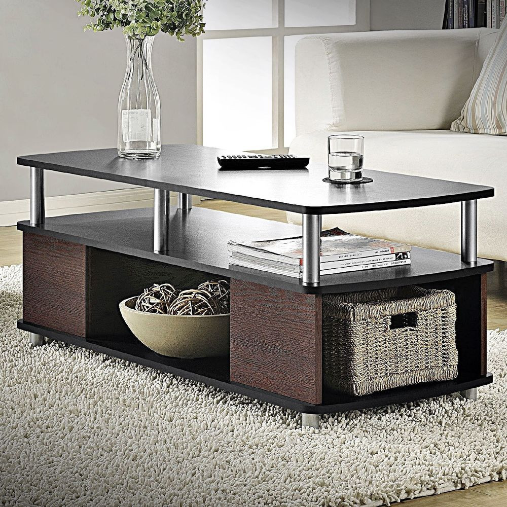 Living Room Tables With Storage
 CONTEMPORARY COFFEE TABLE LIVING ROOM FURNITURE STORAGE